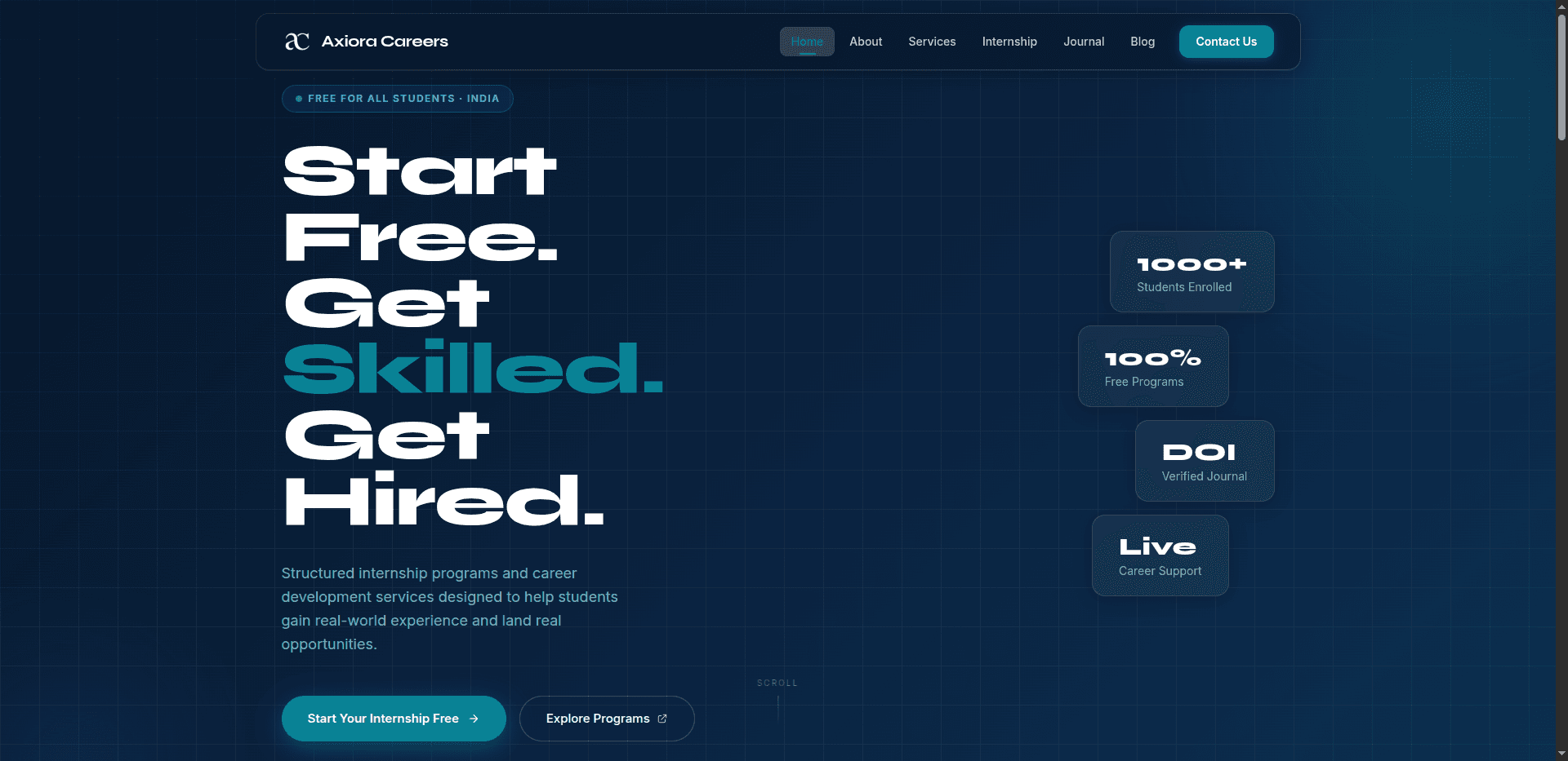 Axiora Careers screenshot
